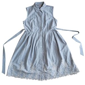 db Established 1962 Sleeveless light blue midi denim dress Size 10 Petites 100…